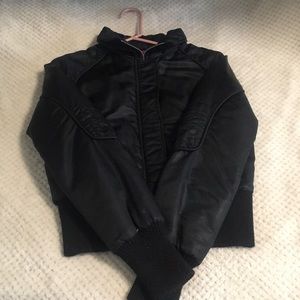 Black bomber jacket